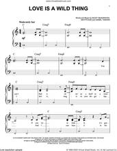 Cover icon of Love Is A Wild Thing sheet music for piano solo by Kacey Musgraves, Daniel Tashian and Ian Fitchuk, easy skill level