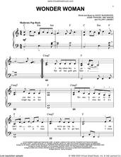 Cover icon of Wonder Woman sheet music for piano solo by Kacey Musgraves, Amy Wadge, Hillary Lindsey and Jesse Frasure, easy skill level