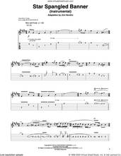 Cover icon of Star Spangled Banner (Instrumental) sheet music for guitar (tablature, play-along) by Jimi Hendrix, intermediate skill level