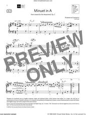 Cover icon of Minuet in A (Grade 2, list A2, from the ABRSM Piano Syllabus 2021 and 2022) sheet music for piano solo by Elisabetta de Gambarini, classical score, intermediate skill level