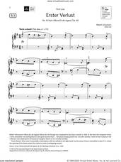Cover icon of Erster Verlust (Grade 4, list B3, from the ABRSM Piano Syllabus 2021 and 2022) sheet music for piano solo by Robert Schumann, classical score, intermediate skill level