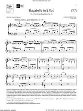 Cover icon of Bagatelle in E flat (Grade 7, list A2, from the ABRSM Piano Syllabus 2021 and 2022) sheet music for piano solo by Ludwig van Beethoven, classical score, intermediate skill level