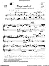 Cover icon of Allegro moderato (Grade 8, list A2, from the ABRSM Piano Syllabus 2021 and 2022) sheet music for piano solo by Franz Joseph Haydn, classical score, intermediate skill level