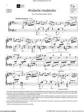 Cover icon of Andante moderato (Grade 7, list B1, from the ABRSM Piano Syllabus 2021 and 2022) sheet music for piano solo by Gabriel Faure, classical score, intermediate skill level