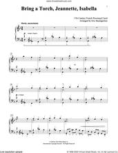 Cover icon of Bring A Torch, Jeannette, Isabella [Jazz version] (arr. Eric Baumgartner) sheet music for piano solo (elementary) by Anonymous, Eric Baumgartner and Miscellaneous, beginner piano (elementary)