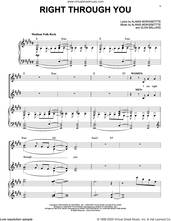 Cover icon of Right Through You (from Jagged Little Pill The Musical) sheet music for voice and piano by Alanis Morissette and Glen Ballard, intermediate skill level