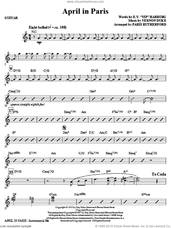 Cover icon of April In Paris (complete set of parts) sheet music for orchestra/band (Rhythm) by Vernon Duke, Count Basie and Paris Rutherford, intermediate skill level