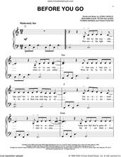 Cover icon of Before You Go sheet music for piano solo by Lewis Capaldi, Benjamin Kohn, Peter Kelleher, Philip Plested and Thomas Barnes, easy skill level
