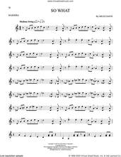 Cover icon of So What sheet music for Marimba Solo by Miles Davis, intermediate skill level