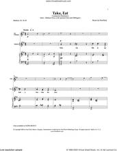 Cover icon of Take, Eat sheet music for voice and piano by Fred Bock, intermediate skill level