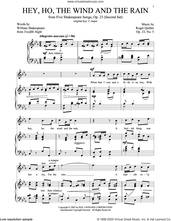 Cover icon of Hey, Ho, The Wind And The Rain (High Voice) sheet music for voice and piano (High Voice) by Roger Quilter and Richard Walters, intermediate skill level