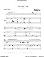Cover icon of Love Never Ends sheet music for voice and piano by Allan Robert Petker, wedding score, intermediate skill level