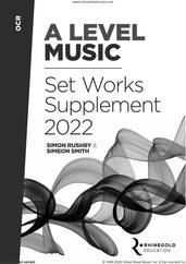 Cover icon of OCR A Level Set Works Supplement 2022 sheet music for instrumental method, intermediate skill level
