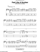 Cover icon of Feel Like A Number sheet music for guitar (tablature, play-along) by Bob Seger, intermediate skill level