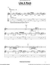 Cover icon of Like A Rock sheet music for guitar (tablature, play-along) by Bob Seger, intermediate skill level