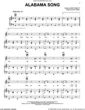 Cover icon of Alabama Song sheet music for voice, piano or guitar by The Doors, Bertolt Brecht and Kurt Weill, intermediate skill level