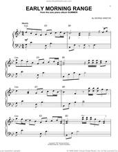 Cover icon of Early Morning Range, (easy) sheet music for piano solo by George Winston, easy skill level