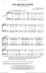 Cover icon of We Are Not Alone sheet music for choir (SATB: soprano, alto, tenor, bass) by Pepper Choplin, intermediate skill level
