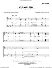Cover icon of Who Will Buy (from Oliver!) (arr. Dave Briner) sheet music for choir (SATB: soprano, alto, tenor, bass) by Lionel Bart and Dave Briner, intermediate skill level