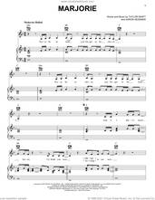 Cover icon of marjorie sheet music for voice, piano or guitar by Taylor Swift and Aaron Dessner, intermediate skill level