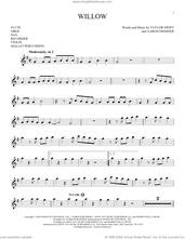 Cover icon of willow sheet music for Solo Instrument (treble clef high) by Taylor Swift and Aaron Dessner, intermediate skill level