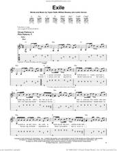 Cover icon of exile (feat. Bon Iver) sheet music for guitar solo (easy tablature) by Taylor Swift, Bon Iver, Justin Vernon and William Bowery, easy guitar (easy tablature)