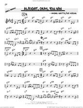 Cover icon of Alright, Okay, You Win [Reharmonized version] (arr. Jack Grassel) sheet music for voice and other instruments (real book) by Peggy Lee, Jack Grassel, Mayme Watts and Sid Wyche, intermediate skill level