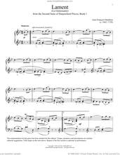 Cover icon of Lament sheet music for piano solo by Jean-Francois Dandrieu, classical score, intermediate skill level