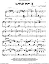 Cover icon of Mairzy Doats [Jazz version] (arr. Brent Edstrom) sheet music for piano solo by Merry Macs, Brent Edstrom, Al Hoffman, Jerry Livingston and Milton Drake, intermediate skill level