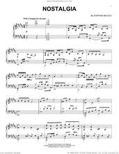 Cover icon of Nostalgia sheet music for piano solo by Stephan Moccio, intermediate skill level