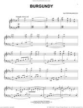 Cover icon of Burgundy sheet music for piano solo by Stephan Moccio, intermediate skill level