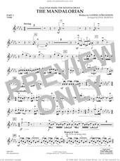 Cover icon of The Mandalorian (from Star Wars: The Mandalorian) (arr Paul Murtha) sheet music for concert band (pt.1 - violin) by Ludwig Göransson and Paul Murtha, intermediate skill level