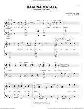 Cover icon of Hakuna Matata (from The Lion King) sheet music for accordion by Elton John and Tim Rice, intermediate skill level