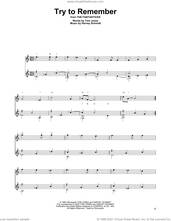 Cover icon of Try To Remember (from The Fantasticks) sheet music for guitar solo by Tom Jones, Charles Duncan and Harvey Schmidt, intermediate skill level