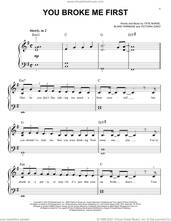 Cover icon of You Broke Me First sheet music for piano solo by Tate McRae, Blake Harnage and Victoria Zaro, easy skill level
