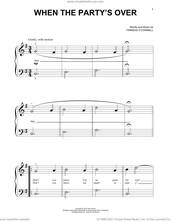 Cover icon of when the party's over sheet music for piano solo (big note book) by Billie Eilish, easy piano (big note book)