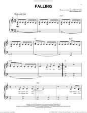 Cover icon of Falling, (easy) sheet music for piano solo by Harry Styles and Tom Hull, easy skill level