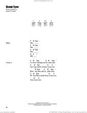 Cover icon of ocean eyes sheet music for guitar (chords) by Billie Eilish, intermediate skill level