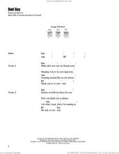 Cover icon of bad guy sheet music for guitar (chords) by Billie Eilish, intermediate skill level