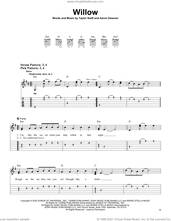 Cover icon of willow sheet music for guitar solo (easy tablature) by Taylor Swift and Aaron Dessner, easy guitar (easy tablature)