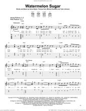Cover icon of Watermelon Sugar sheet music for guitar solo (easy tablature) by Harry Styles, Mitchell Rowland, Tom Hull and Tyler Johnson, easy guitar (easy tablature)