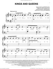 Cover icon of Kings and Queens sheet music for piano solo (big note book) by Ava Max, Amanda Koci, Brett McLaughlin, Desmond Child, Henry Walter, Hillary Bernstein, Jakob Erixson, Madison Love, Mimoza Blinsson and Nadir Khayat, easy piano (big note book)