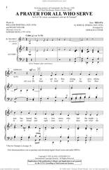 Cover icon of A Prayer For All Who Serve (arr. Gerald Custer) sheet music for choir (SATB: soprano, alto, tenor, bass) by John Bacchus Dykes, Gerald Custer, Edward More, Hugh Taylor, William Whiting and Tune: MELITA, intermediate skill level
