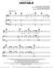 Cover icon of Unstable (feat. The Kid LAROI) sheet music for voice, piano or guitar by Justin Bieber, Billy Walsh, Charlton Howard, Delacey (Brittany Amaradio), Gregory Hein, James Gutch, Joshua Gudwin and Rami, intermediate skill level
