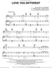 Cover icon of Love You Different (feat. BEAM) sheet music for voice, piano or guitar by Justin Bieber, Alexander Izquierdo, Jordan Douglas, Marcus Lomax, Oliver Peterhof, Tyshane Thompson and Whitney Phillips, intermediate skill level
