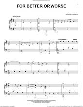Cover icon of For Better Or Worse sheet music for piano solo by Paul Cardall, intermediate skill level