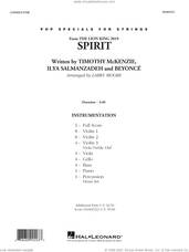 Cover icon of Spirit (from The Lion King 2019) (arr. Larry Moore) (COMPLETE) sheet music for orchestra by Larry Moore, Beyonce, Ilya Salmanzadeh and Timothy McKenzie, intermediate skill level