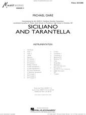 Cover icon of Siciliano and Tarantella (COMPLETE) sheet music for concert band by Michael Oare, intermediate skill level