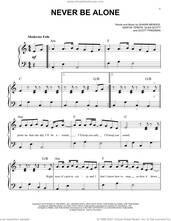 Cover icon of Never Be Alone sheet music for piano solo by Shawn Mendes, Glen Scott, Martin Terefe and Scott Friedman, easy skill level