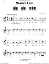 Cover icon of Maggie's Farm sheet music for piano solo by Bob Dylan, beginner skill level